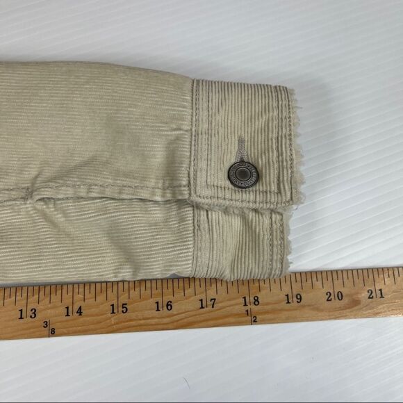 American Eagle Outfitters Corduroy Jacket Faux Fur Collar Cuffs Women’s Size S - Picture 10 of 11